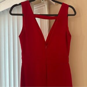 Elegant Red Sleeveless Dress